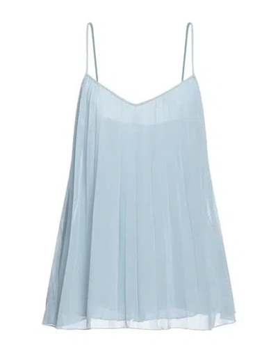 Clips Woman Top Sky Blue Size 8 Polyester