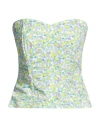 Clips Woman Top White Size 6 Cotton, Elastane In White