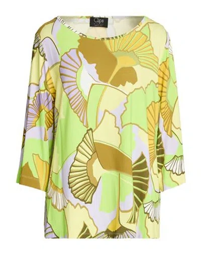 Clips Woman T-shirt Yellow Size Xl Viscose, Elastane