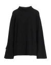Clips Woman Turtleneck Black Size 10 Wool, Polyamide