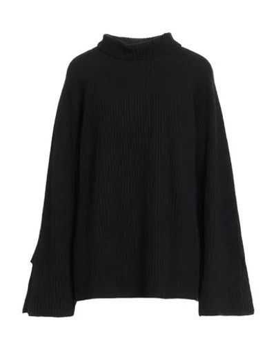 Clips Woman Turtleneck Black Size 10 Wool, Polyamide