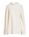 Clips Woman Turtleneck Ivory Size 6 Wool, Polyamide
