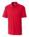 Clique Addison All Cotton Pique Short Sleeve Mens Polo In Red