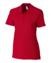 Clique Addison All Cotton Pique Short Sleeve Womens Polo In Red