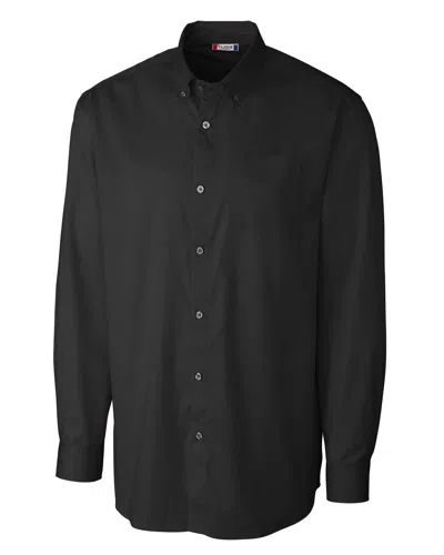 Clique Avesta Stain Resistent Mens Long Sleeve Button Down Shirt In Black