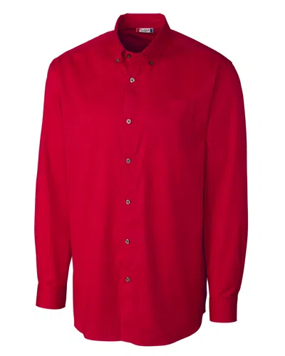 Clique Avesta Stain Resistent Mens Long Sleeve Button Down Shirt In Silver