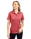 Clique Charge Active Womens Short Sleeve Polo In Blue