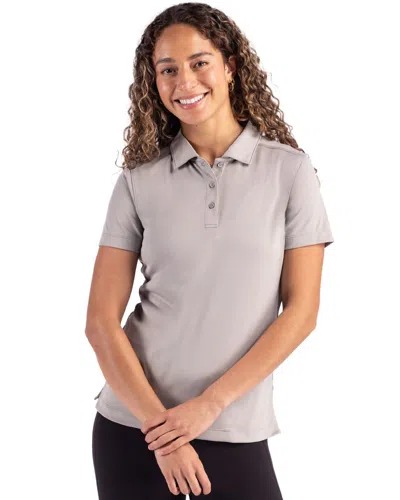 Clique Charge Active Womens Short Sleeve Polo In Silver