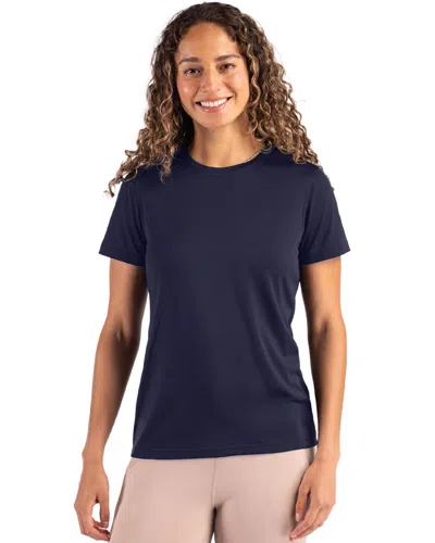 Clique Charge Active Womens Short Sleeve Tee In Blue