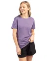 Clique Charge Active Womens Short Sleeve Tee In Purple