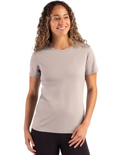 Clique Charge Active Womens Short Sleeve Tee In Gray
