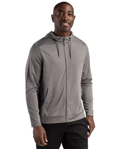 Clique Dash Recycled Mens Full Zip Hooded Sweatshirt In Gray