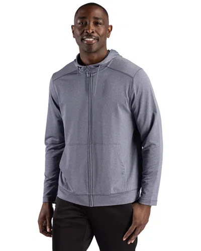 Clique Dash Recycled Mens Full Zip Hooded Sweatshirt In Blue