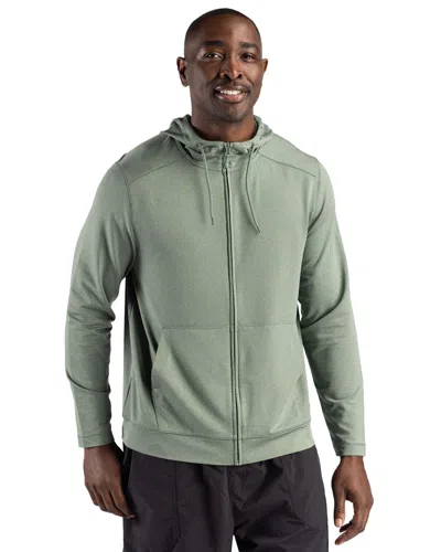 Clique Dash Recycled Mens Full Zip Hooded Sweatshirt In Green