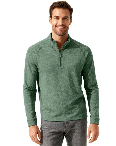 Clique Dash Recycled Mens Quarter Zip Sweatshirt In Green