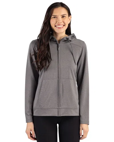 Clique Dash Recycled Womens Full Zip Hooded Sweatshirt In Black