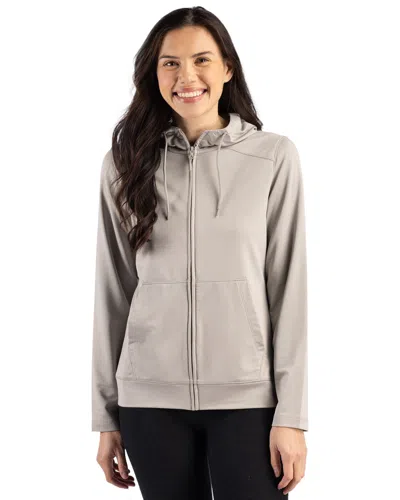 Clique Dash Recycled Womens Full Zip Hooded Sweatshirt In Neutral
