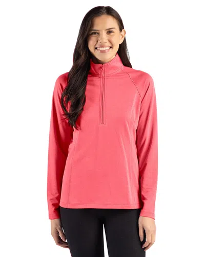Clique Dash Recycled Womens Quarter Zip Sweatshirt In Brown