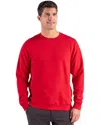 Clique Drive Recycled Unisex Crewneck Sweatshirt In Red