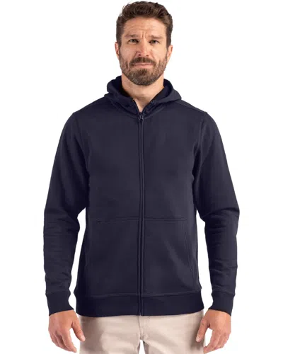 Clique Drive Recycled Unisex Full Zip Hooded Sweatshirt In Blue