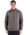 Clique Drive Recycled Unisex Full Zip Hooded Sweatshirt In Gray