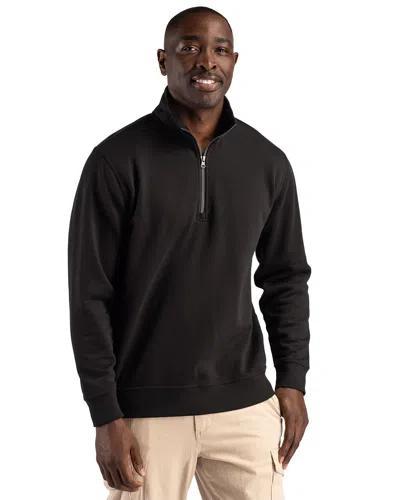 Clique Drive Recycled Unisex Quarter Zip Sweatshirt In Black
