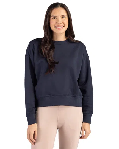 Clique Drive Recycled Womens Crewneck Sweatshirt In Blue