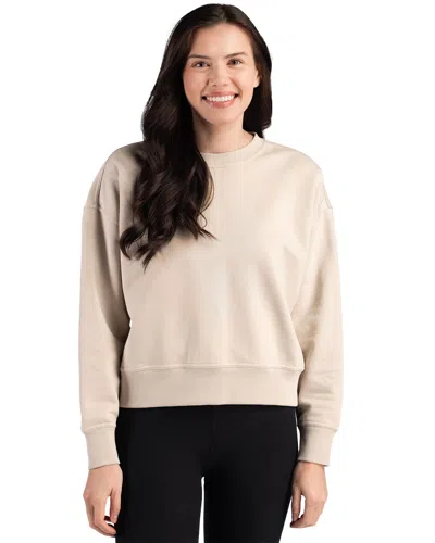 Clique Drive Recycled Womens Crewneck Sweatshirt In Brown