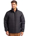 Clique Mens Water Resistant Lightweight Puffer Jacket In Blue