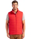 Clique Elevation Eco Full Zip Mens Puffer Vest In Red