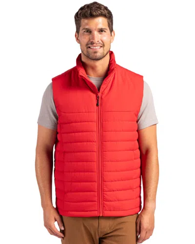 Clique Elevation Eco Full Zip Mens Puffer Vest In Red