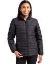 Clique Elevation Eco Full Zip Womens Puffer Jacket In Black