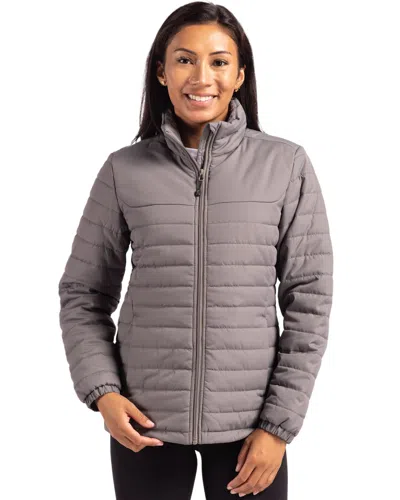 Clique Elevation Eco Full Zip Womens Puffer Jacket In Gray