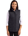 Clique Elevation Eco Full Zip Womens Puffer Vest In Black