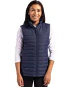 Clique Elevation Eco Full Zip Womens Puffer Vest In Blue