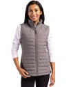 Clique Elevation Eco Full Zip Womens Puffer Vest In Gray