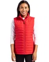Clique Elevation Eco Full Zip Womens Puffer Vest In Red