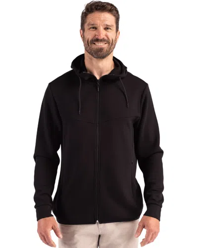 Clique Haven Recycled Mens Full Zip Hooded Sweatshirt In Black