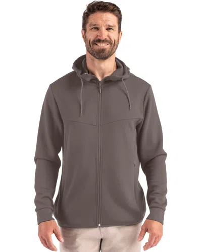 Clique Haven Recycled Mens Full Zip Hooded Sweatshirt In Gray