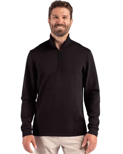 Clique Haven Recycled Mens Quarter Zip Sweatshirt In Black