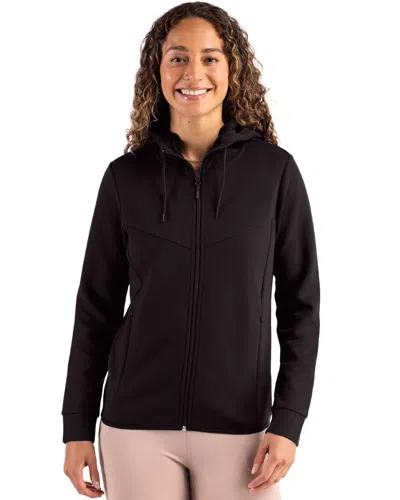 Clique Haven Recycled Womens Full Zip Hooded Sweatshirt In Black