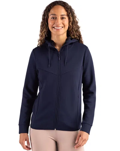 Clique Haven Recycled Womens Full Zip Hooded Sweatshirt In Blue