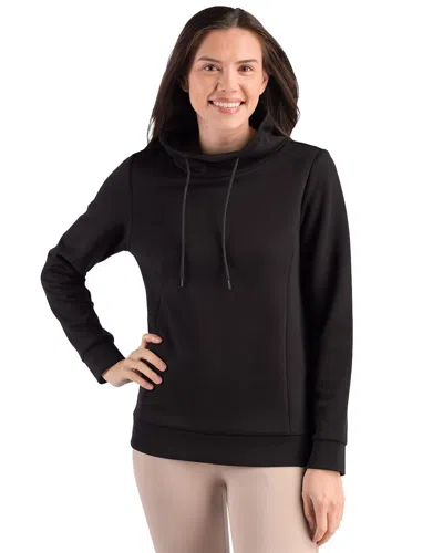 Clique Haven Recycled Womens High Collar Pullover Sweatshirt In Black