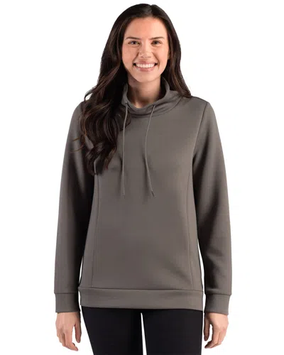 Clique Haven Recycled Womens High Collar Pullover Sweatshirt In Brown