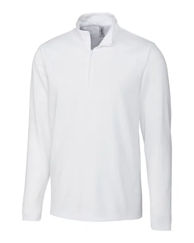 Clique Ice Pique Mens Half Zip Tech Pullover In White