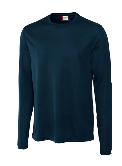 Clique Ice Pique Mens Long Sleeve Tech Tee In Blue