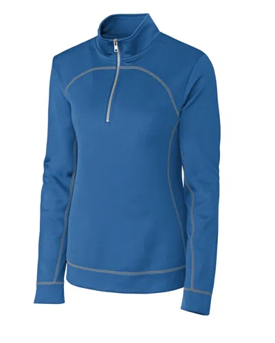 Clique Ladies Helsa Half Zip Jacket In Blue