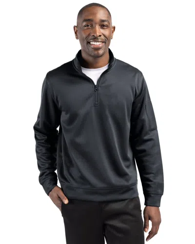 Clique Lift Eco Performance Half Zip Unisex Pullover In Black