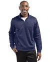 Clique Lift Eco Performance Half Zip Unisex Pullover In Blue