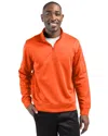 Clique Lift Eco Performance Half Zip Unisex Pullover In Orange